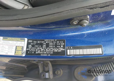 2017 Kia Forte Lx из США, поврежденный, VIN 3KPFK4A73HE161128